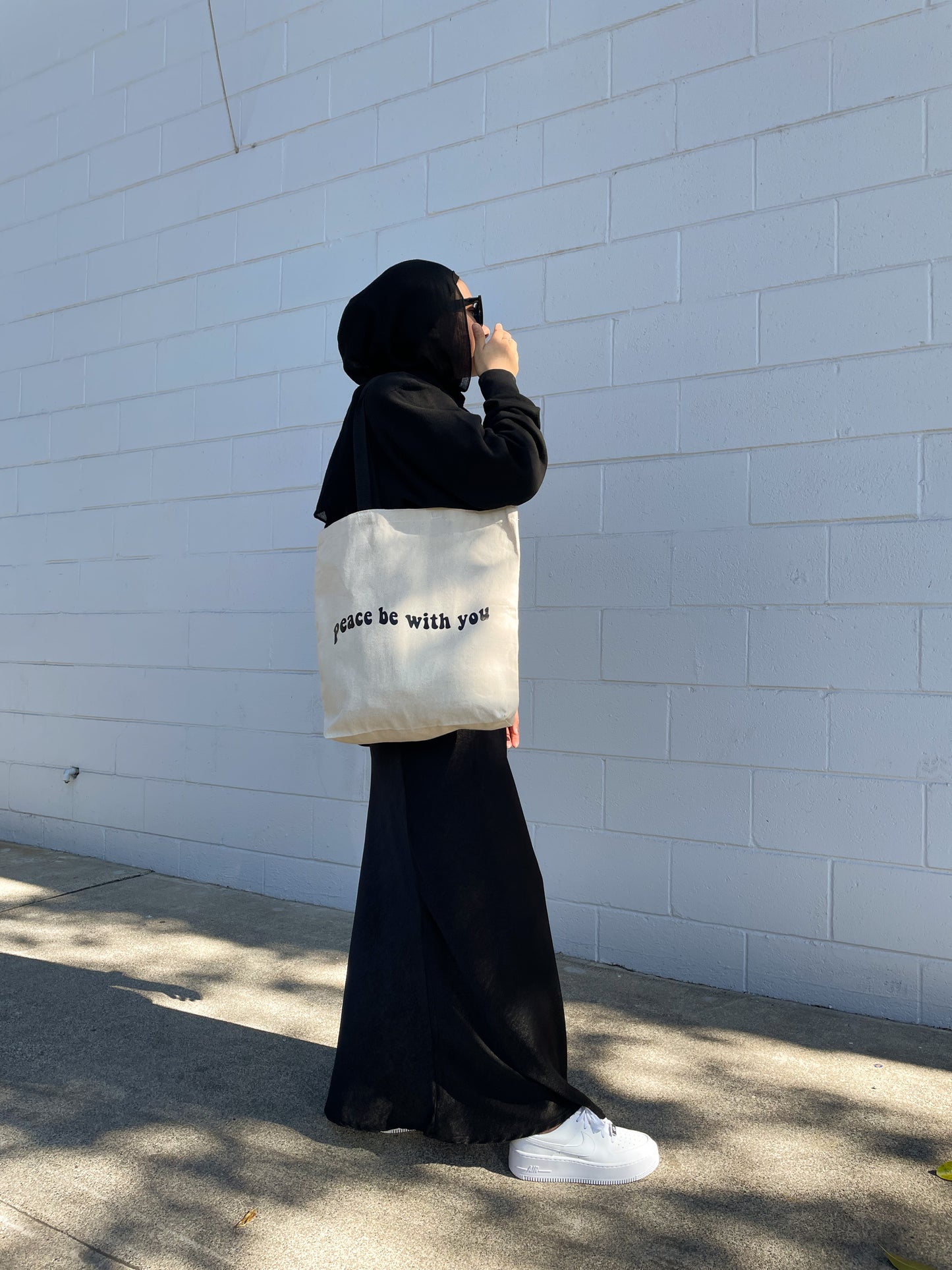 Peace be with you tote bag